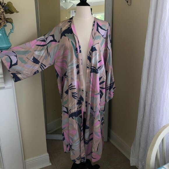 Saltwater Luxe Banks Midi Robe In Pastel Waves Large - Picture 3 of 10